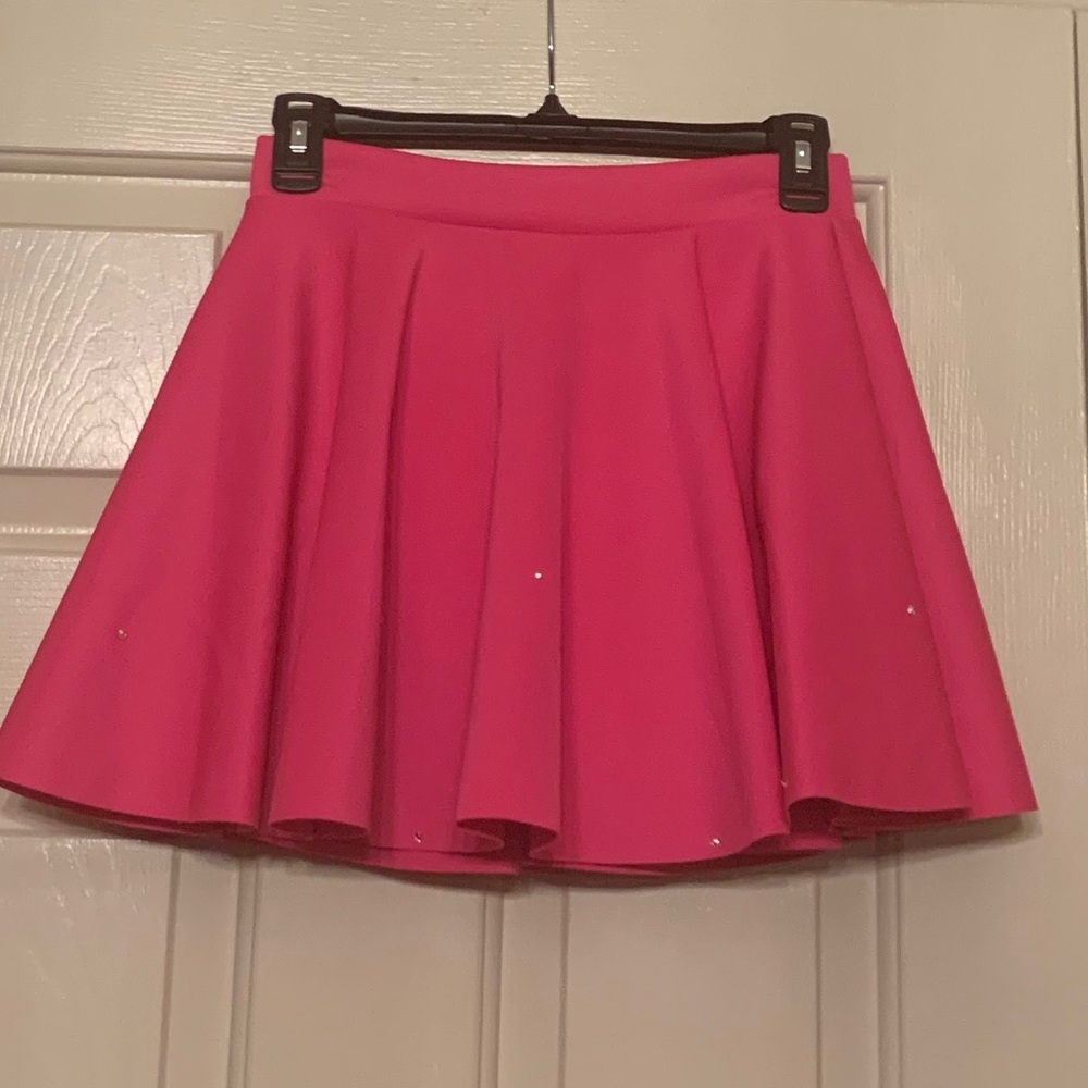 Pink mini skirt with attached underpants